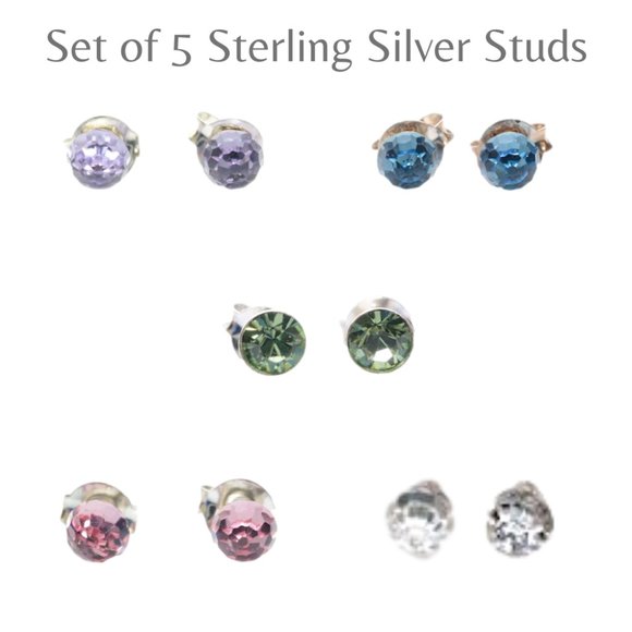 Acomo Jewelry - Acomo Sterling Silver Stud Earrings - Set of 5 NEW
